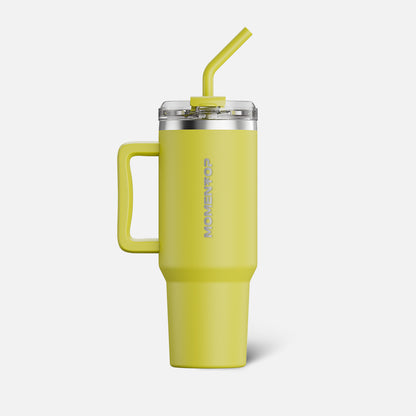 40oz SPORT TUMBLER WITH SIDE HANDLE MOMENTOP™|  SPARK YELLOW