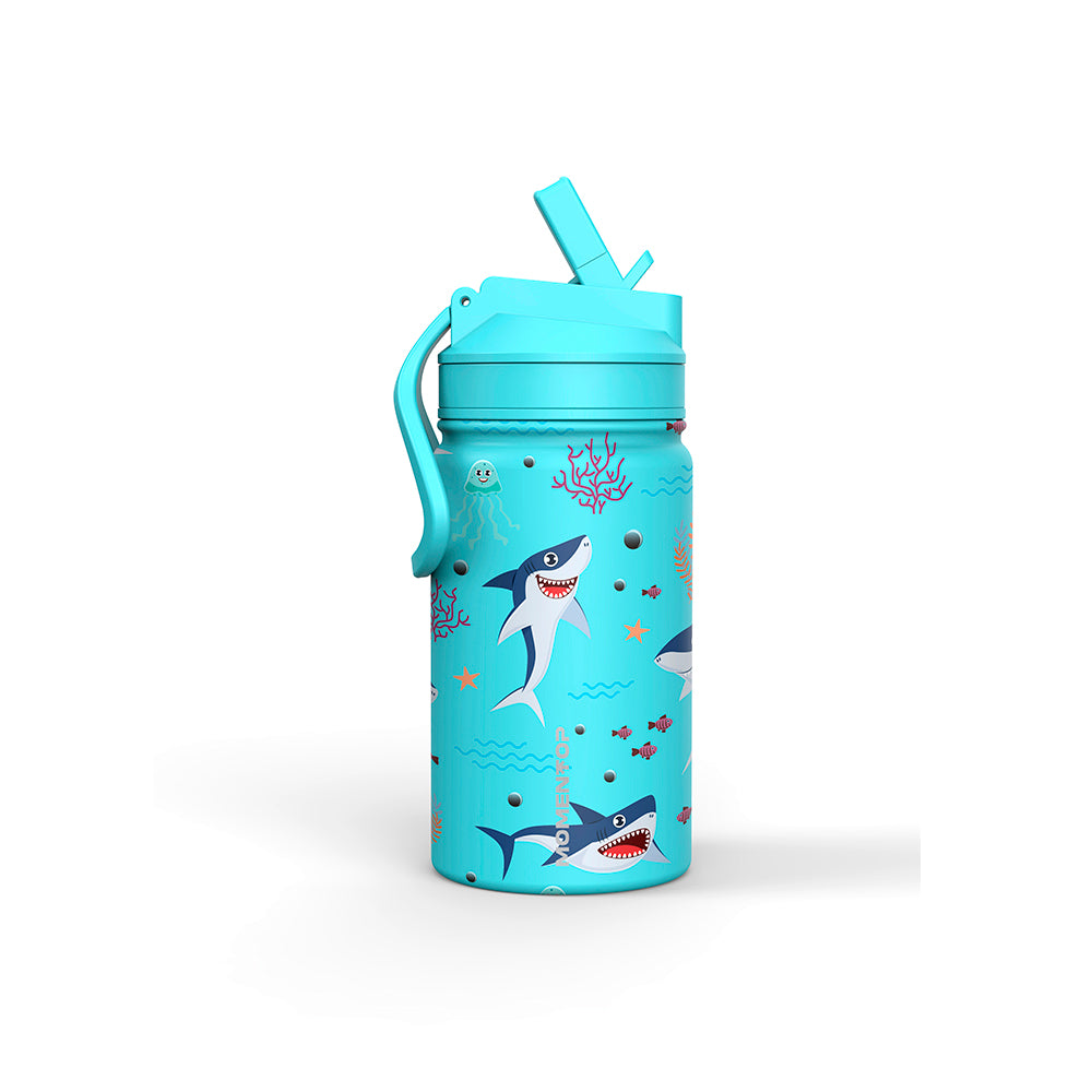 12oz KIDS WATER BOTTLE | SHARK BLUE